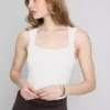 Sömlös bodysuit med fyrkantig halsringning