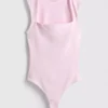 Sömlös bodysuit med fyrkantig halsringning