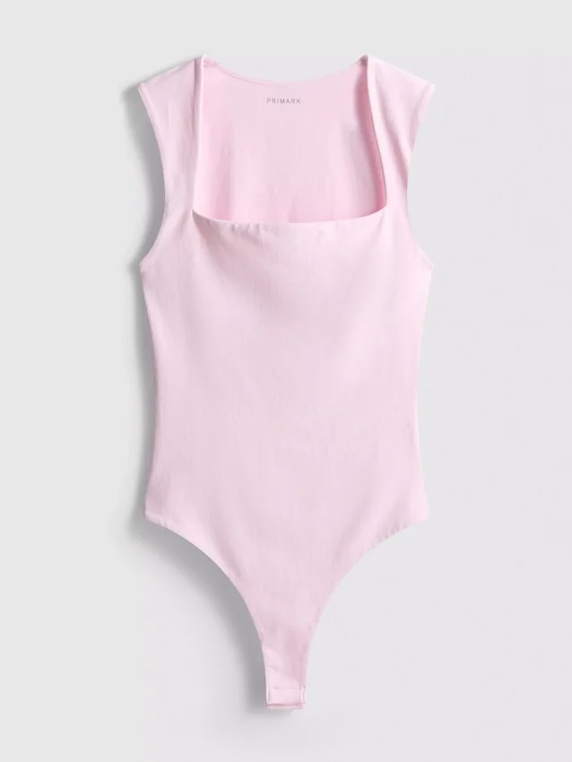 Sömlös bodysuit med fyrkantig halsringning