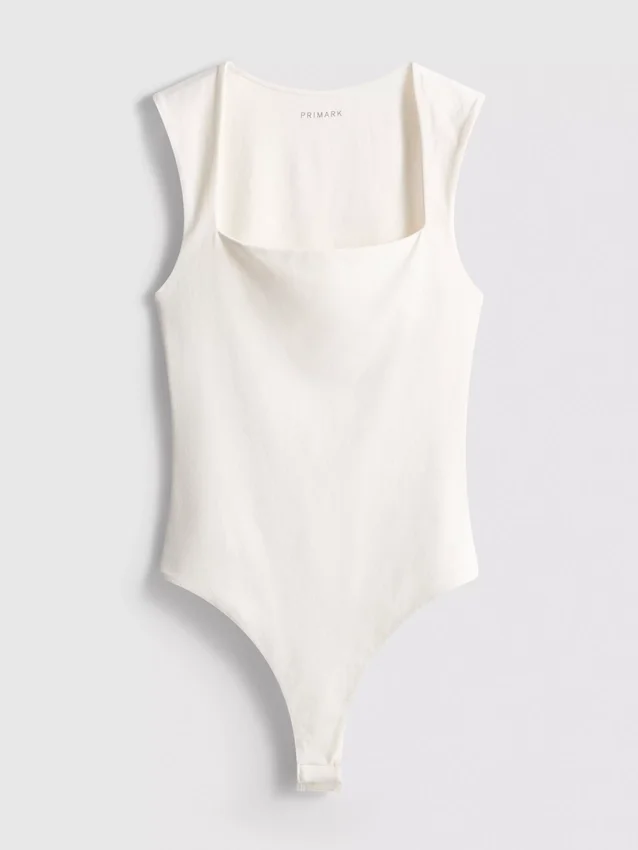 Sömlös bodysuit med fyrkantig halsringning