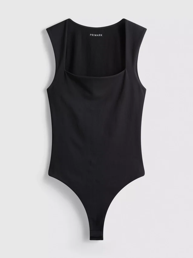 Sömlös bodysuit med fyrkantig halsringning