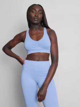 Sömlös crop top med spaghettiband
