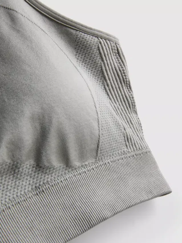 Sömlös, högblank aktiv crop top