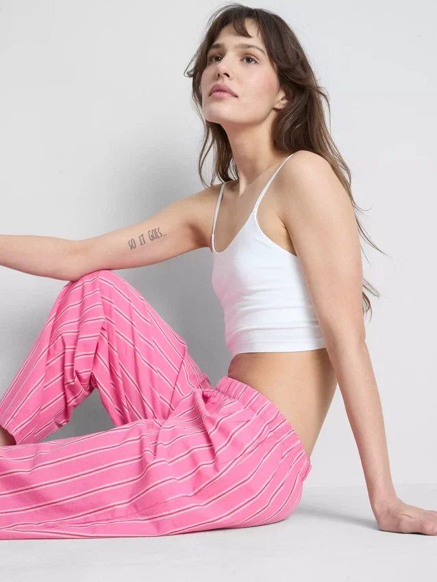 Sömlös, kort pyjamas-cami-top