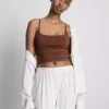 Sömlös, kort pyjamas-cami-top