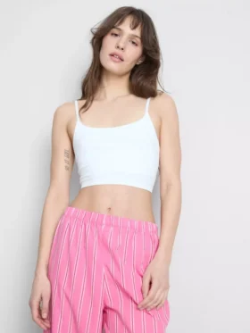Sömlös, kort pyjamas-cami-top