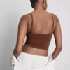 Sömlös, kort pyjamas-cami-top
