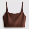 Sömlös, kort pyjamas-cami-top