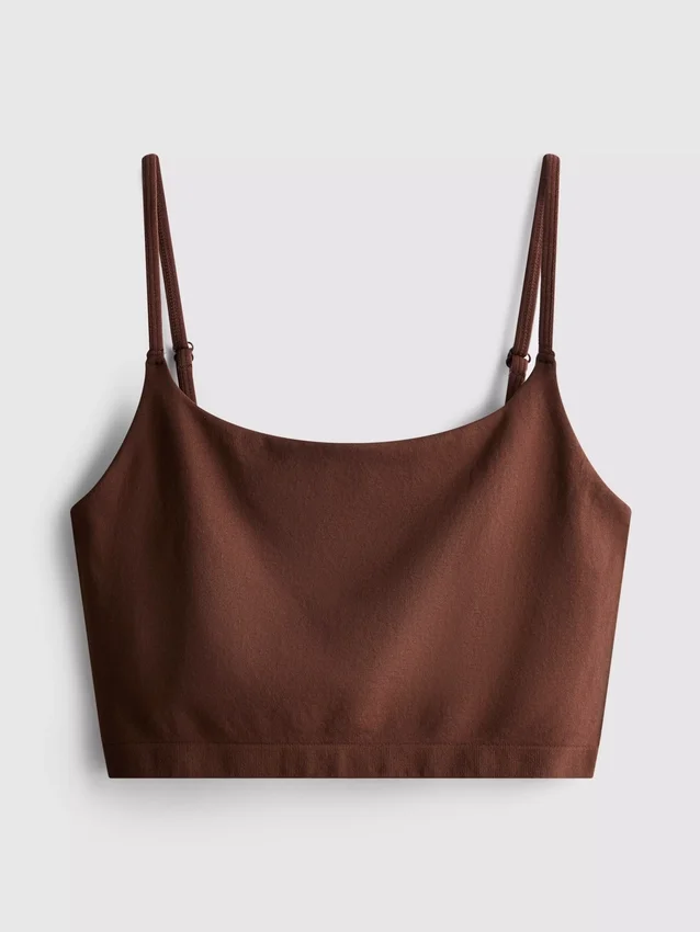Sömlös, kort pyjamas-cami-top