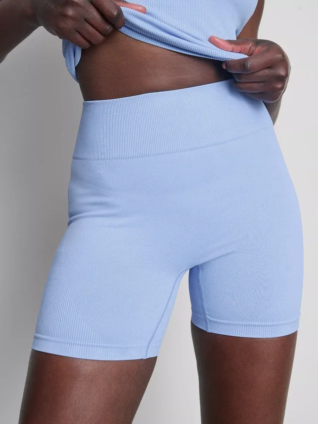 Sömlösa scrunch-shorts för träning