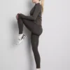 Smörmjuka, högmidjade träningsleggings