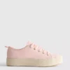 Sneakers i canvas och jute med plattform