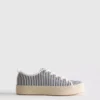 Sneakers i canvas och jute med plattform