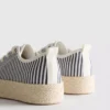 Sneakers i canvas och jute med plattform