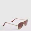 Solglasögon i aviator-stil av metall