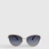 Solglasögon i cat-eye-stil med strass