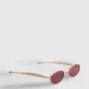 Solglasögon med oval metallram