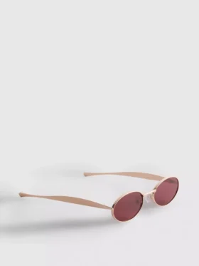 Solglasögon med oval metallram