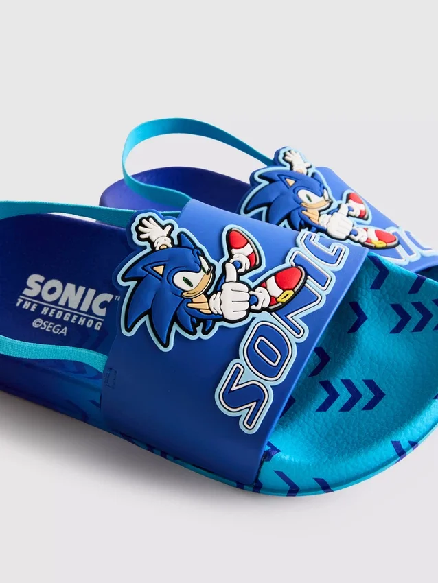 Sonic the Hedgehog-klackar med rem bak