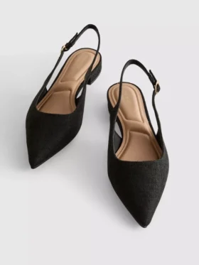 Spetsiga slingback-mules