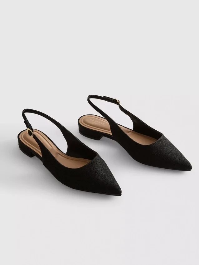 Spetsiga slingback-mules
