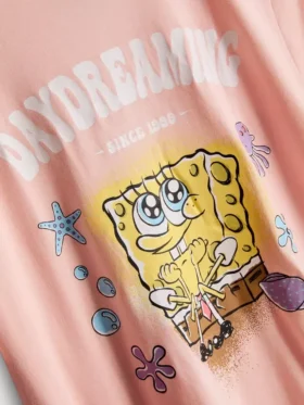 Spongebob Squarepants-pyjamasar i bomull med karaktärsmotiv