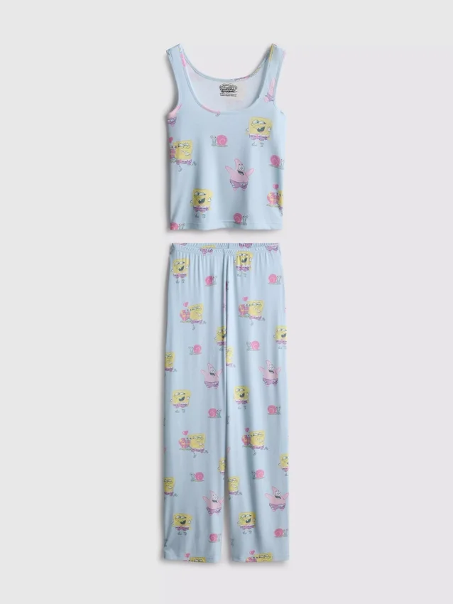 Spongebob Squarepants ribbad pyjamasar med karaktärsmotiv