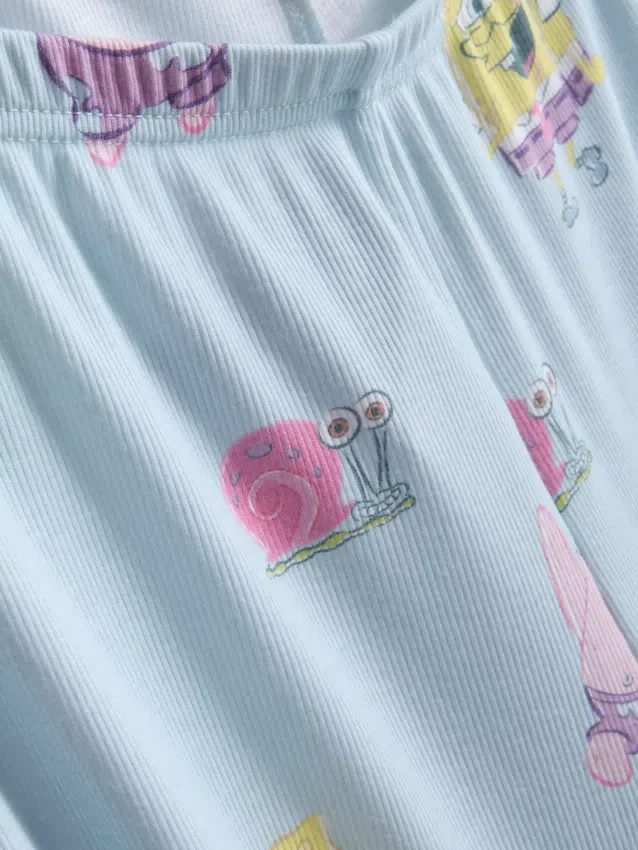 Spongebob Squarepants ribbad pyjamasar med karaktärsmotiv