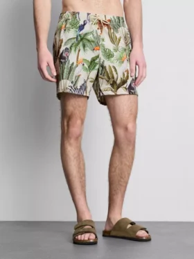 Strandshorts med djungelmönster