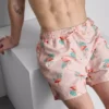 Strandshorts med flamingomönster