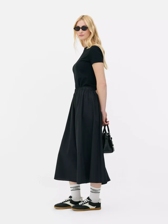Stretch-T-shirt med rund hals