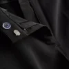 Stretchbyxor med veck och medelhög midja