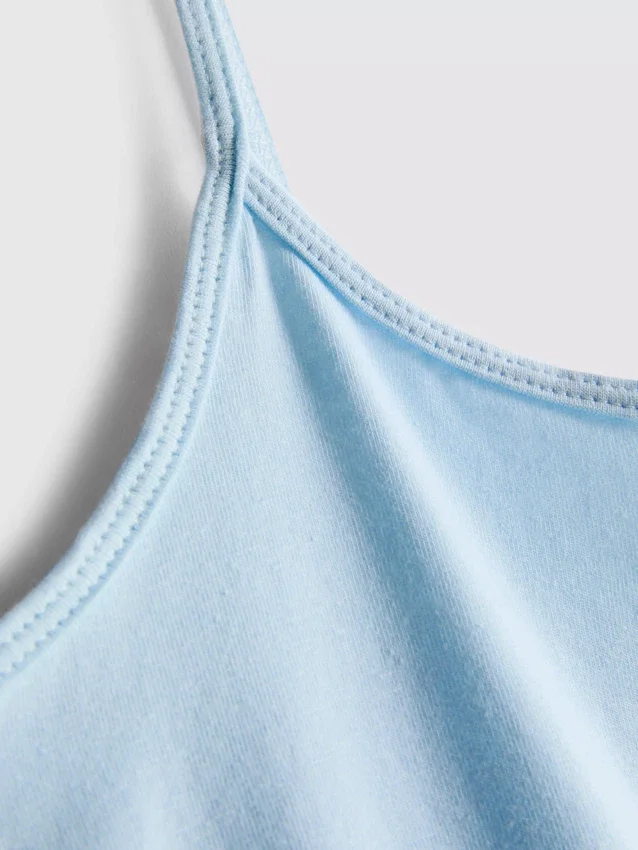 Stretchig cami-top i bomullsrikt material