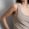 Stretchig cami-top med hög bomullsandel