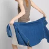 Stretchig cami-top med hög bomullsandel