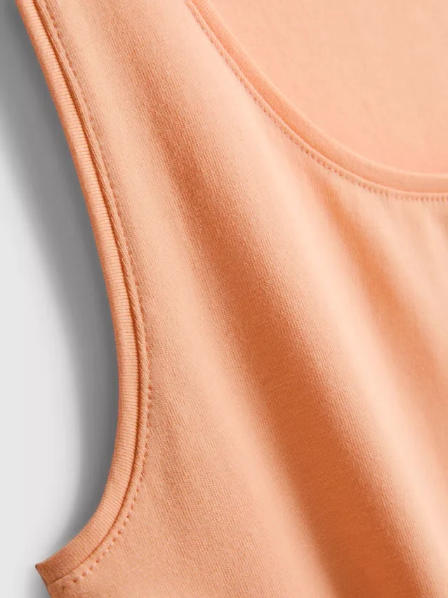 Stretchig cami-top med hög bomullsandel