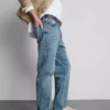 Stretchjeans med raka ben