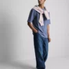 Strukturerad, boxig T-shirt