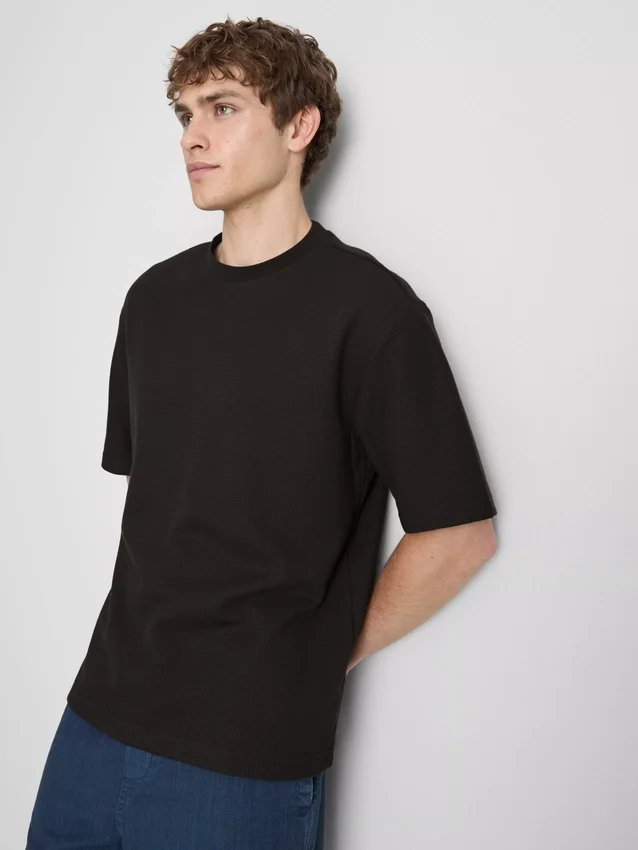 Strukturerad, boxig T-shirt