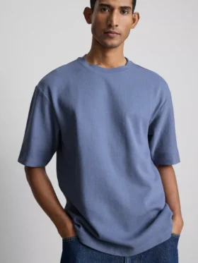 Strukturerad, boxig T-shirt