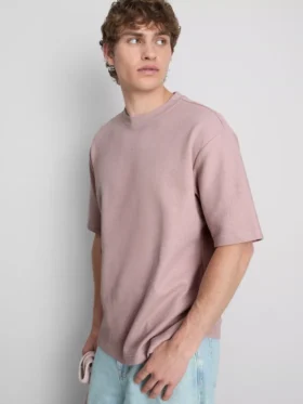 Strukturerad, boxig T-shirt