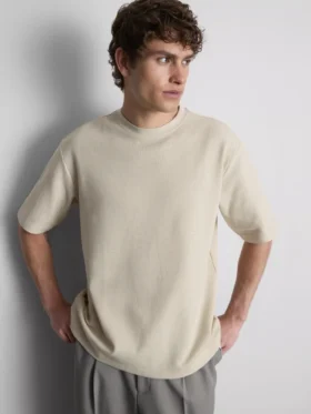 Strukturerad, boxig T-shirt