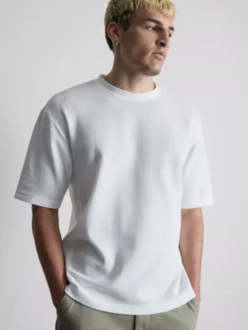Strukturerad, boxig T-shirt