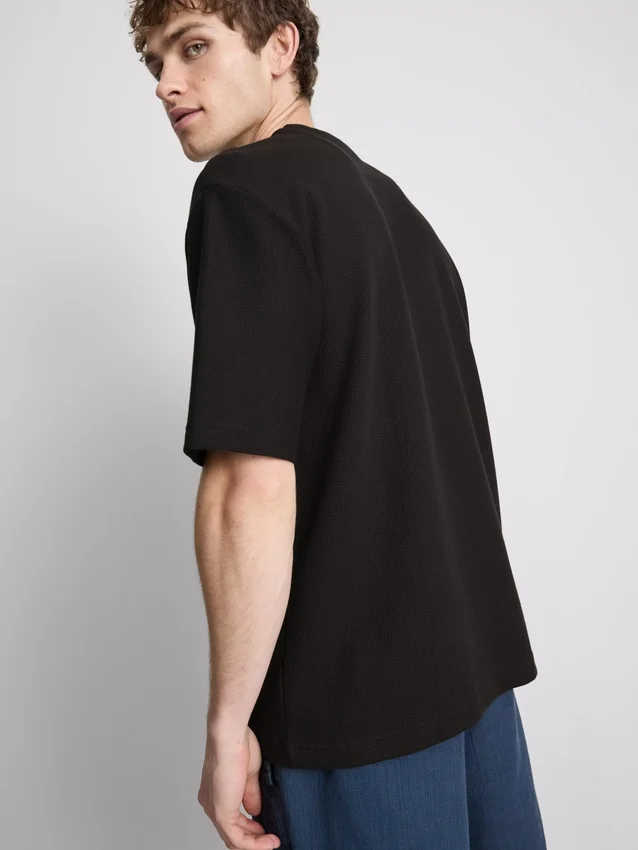 Strukturerad, boxig T-shirt