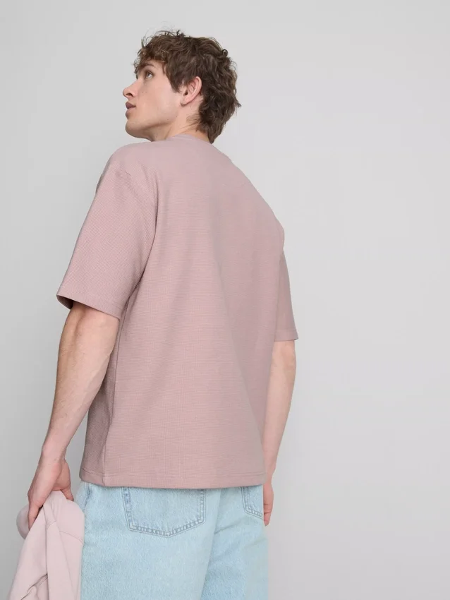 Strukturerad, boxig T-shirt