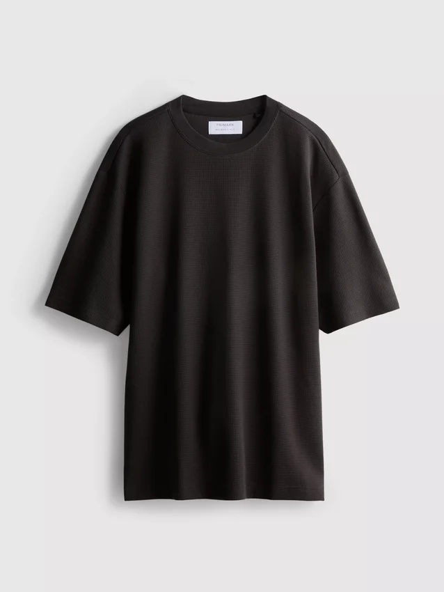Strukturerad, boxig T-shirt