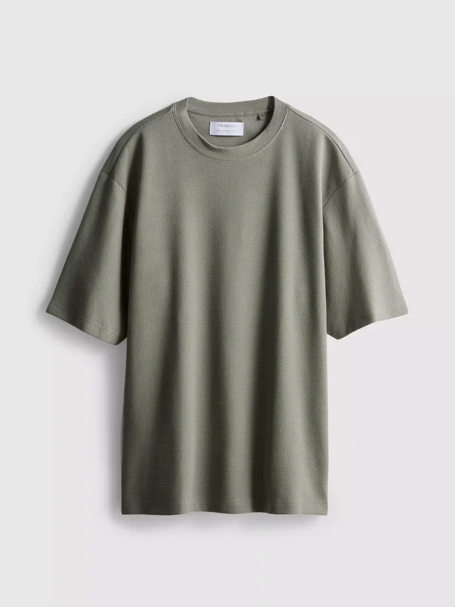 Strukturerad, boxig T-shirt