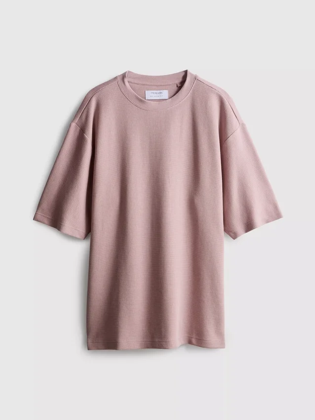 Strukturerad, boxig T-shirt