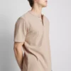 Strukturerad henley-t-shirt