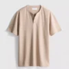 Strukturerad henley-t-shirt